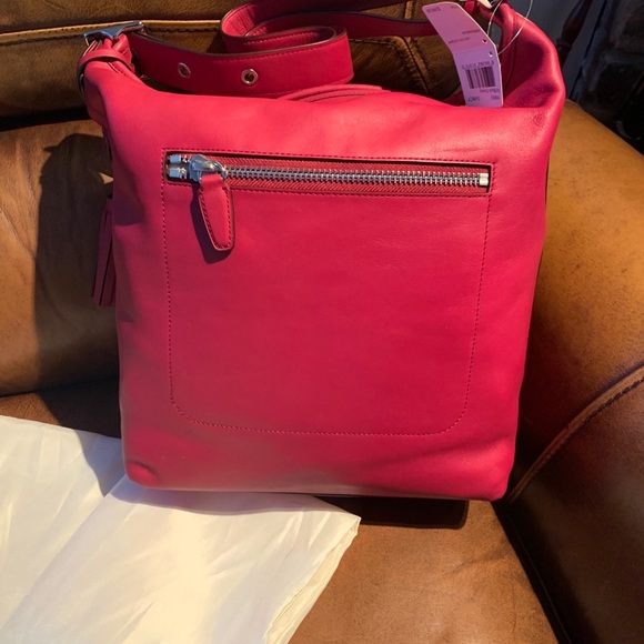 Coach Handbags - Coach Red Convertible Duffle w Silver Hardware LIKE NEW!